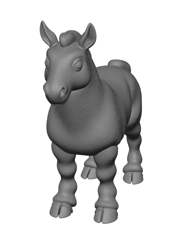 3D model for Stylized Fat Horse
