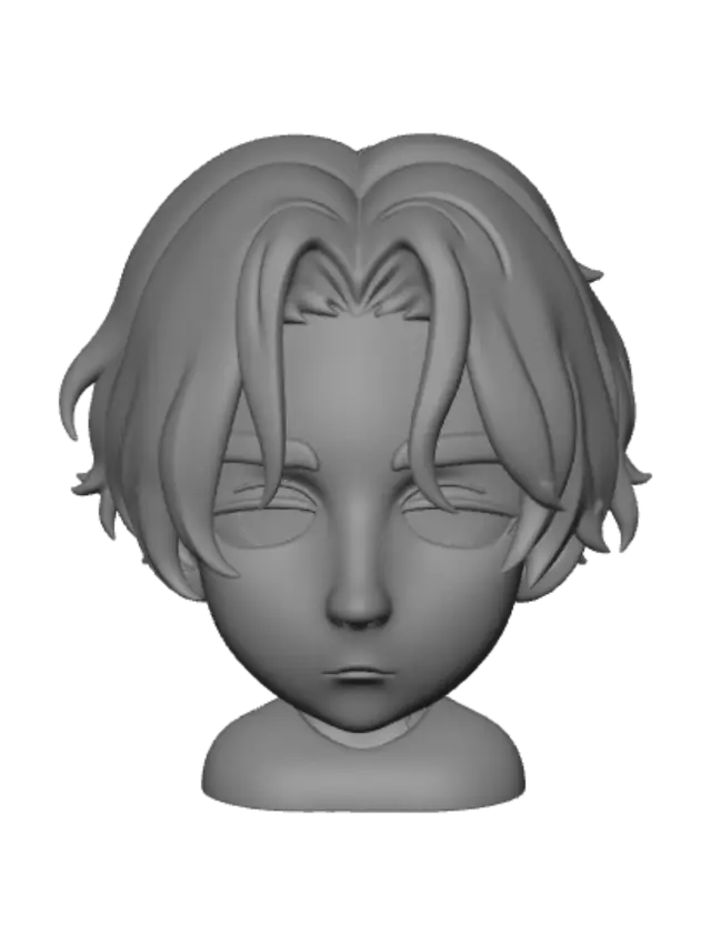 3D model for Moody Chibi Boy with Cross Earring