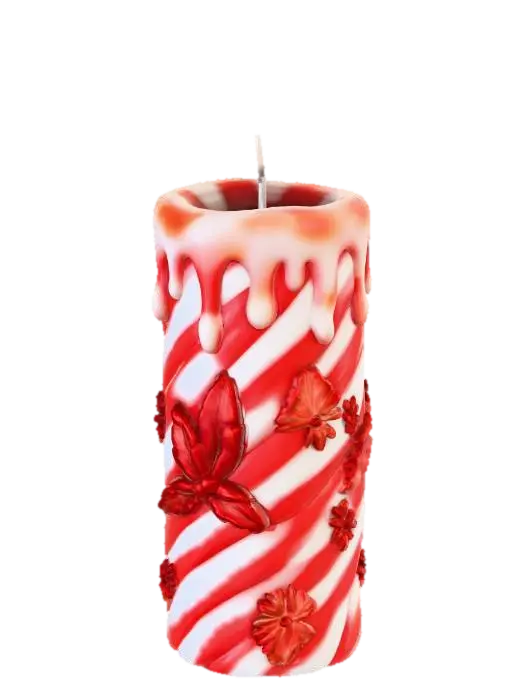 Candy Cane Candle - Candycane 3D model, vytvořený pomocí AI