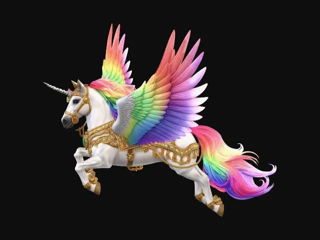 3D model for Rainbow Pegasus in the Golden Sky