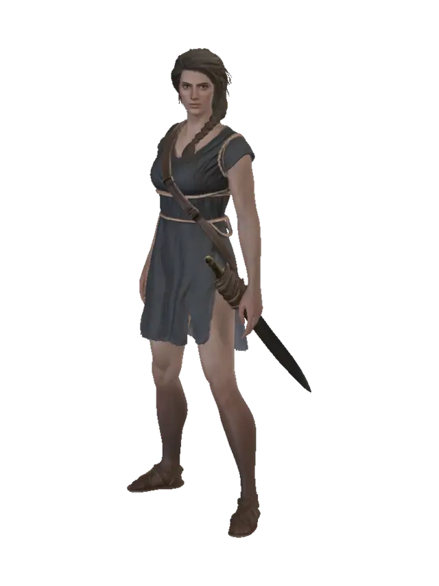 Odyssey Warrior 3D model, vytvořený pomocí AI