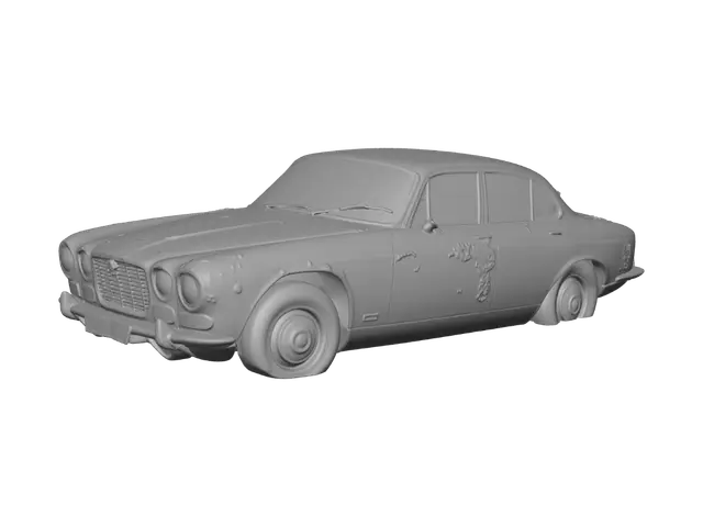 3D model for Faded Blue Classic Sedan
