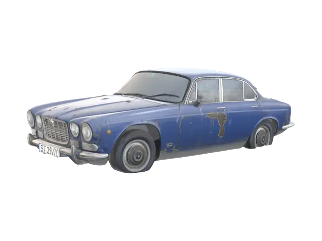 3D model for Faded Blue Classic Sedan
