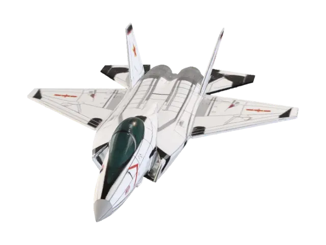 J20战斗机，生成使用图1蒙皮，使用图2-4作为三视图的写实风格三视图。 - Technical 3D model, vytvořený pomocí AI