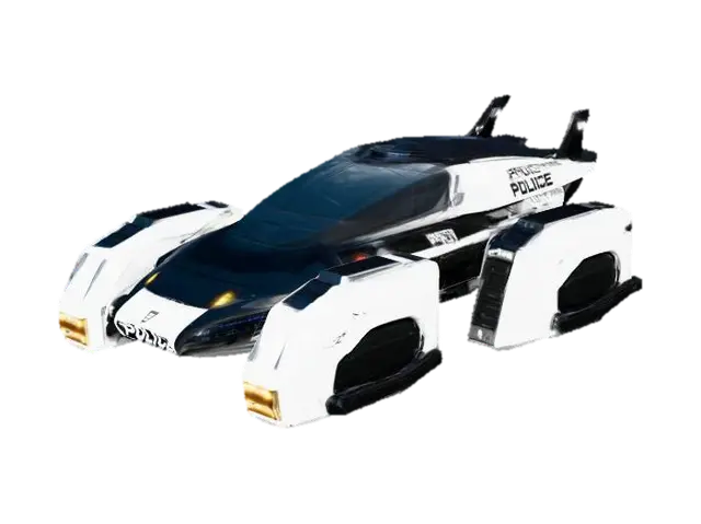 Hover tank. Advanced future hover tank. - Hovercar 3D model, vytvořený pomocí AI