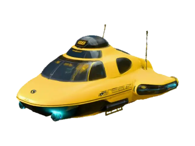 science fiction anti-gravity tank. - Hovercar 3D model, vytvořený pomocí AI
