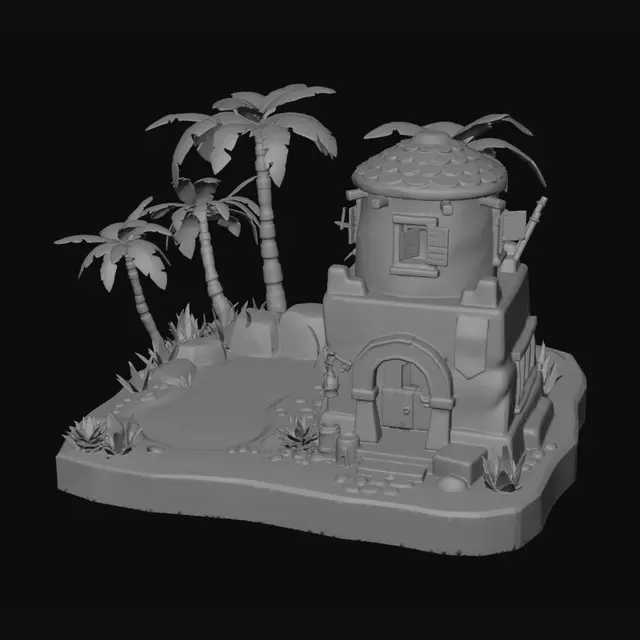 3D model for Hut by the Palms