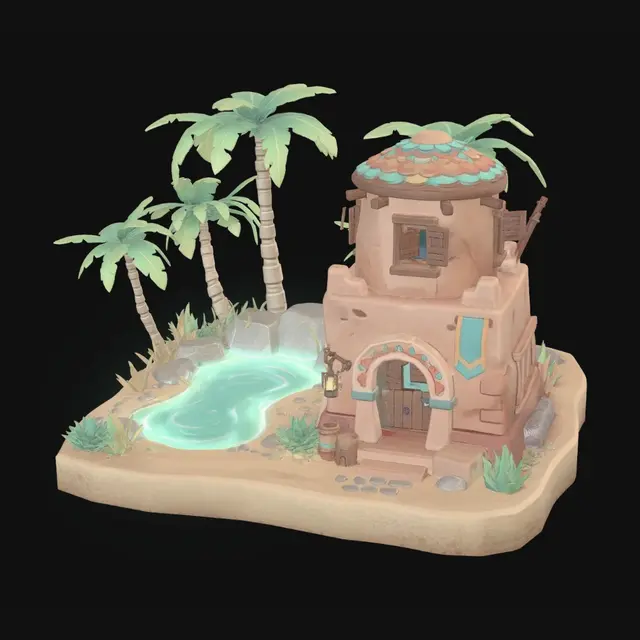 3D model for Hut by the Palms