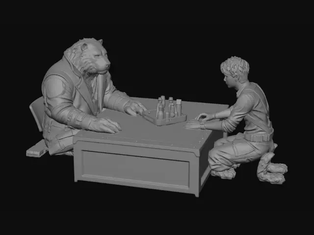 3D model for Bear and Boy at the Table