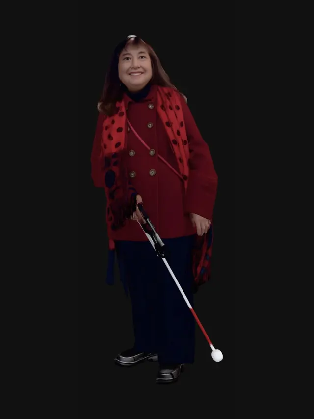 3D model for Smiling Woman in a Red Coat