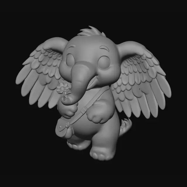 3D model for Fluffywing Elephant.