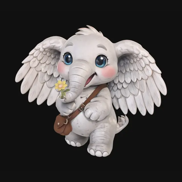 3D model for Fluffywing Elephant.
