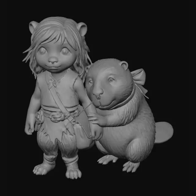 3D model for Dawn on the Misty Dock