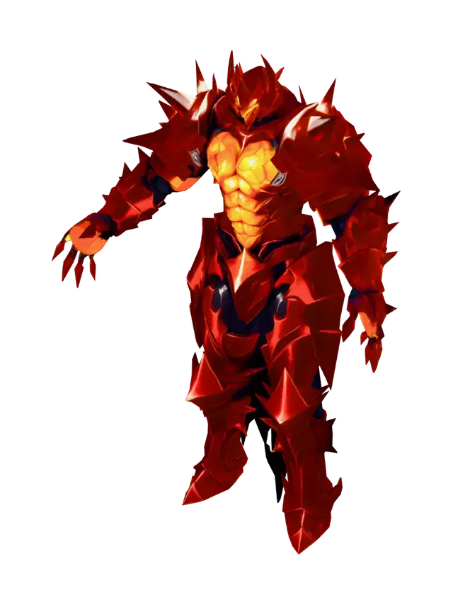 Crimson Inferno Colossus - Dragonrend 3D model, vytvořený pomocí AI
