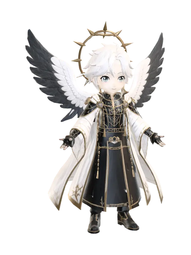 Cherub of the Last Trumpet 3D model, vytvořený pomocí AI