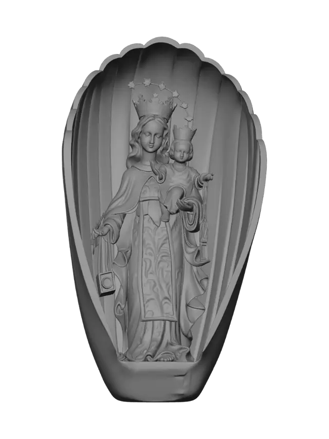 3D model for Madonna and Child in Gold