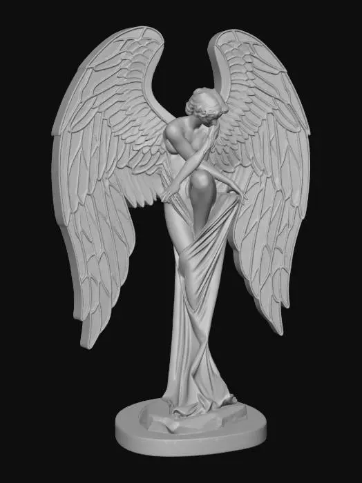 3D model for Stained Glass Angel with Rainbow Wings