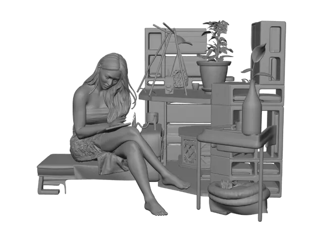 3D model for Midday Muse on the Sofa