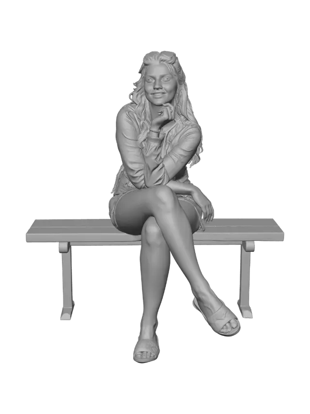 3D model for Garden Bench Serenity