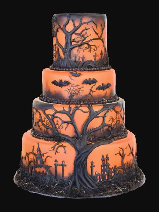 3D model for Halloween Night Cake, #Halloween2025#