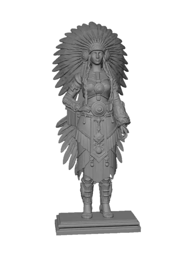 3D model for Blue Beaded Headdress Dancer