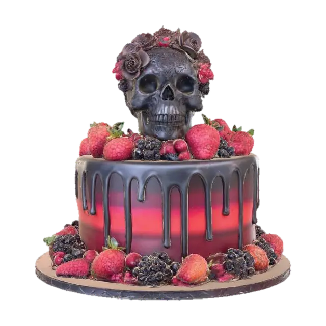 Gothic Style Cake, #food# - Decorated 3D model, AI generated