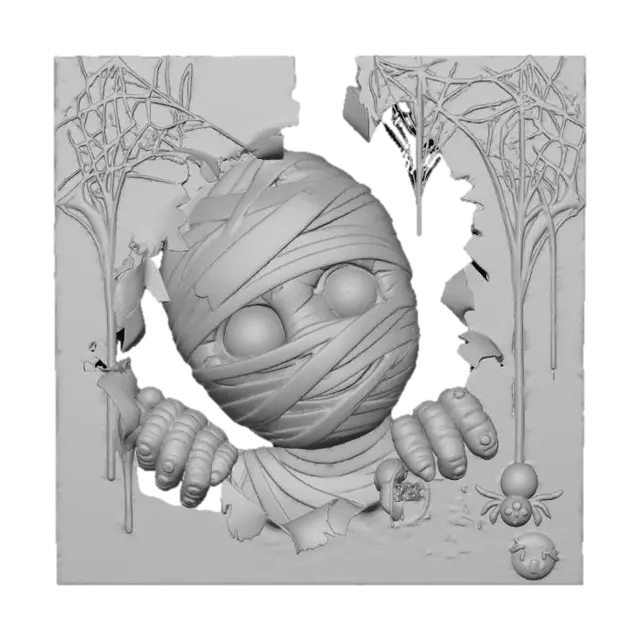 3D model for Mummy Peek-a-Boo, #Halloween2025#