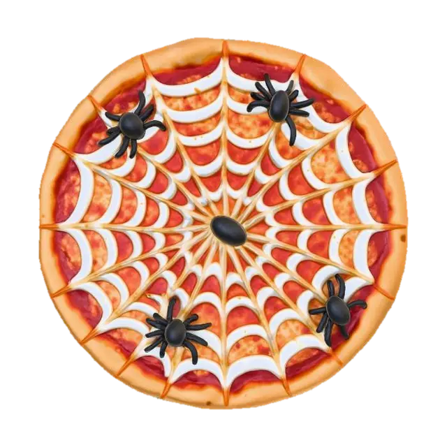Spiderweb Pizza, #Halloween2025# 3D model, vytvořený pomocí AI