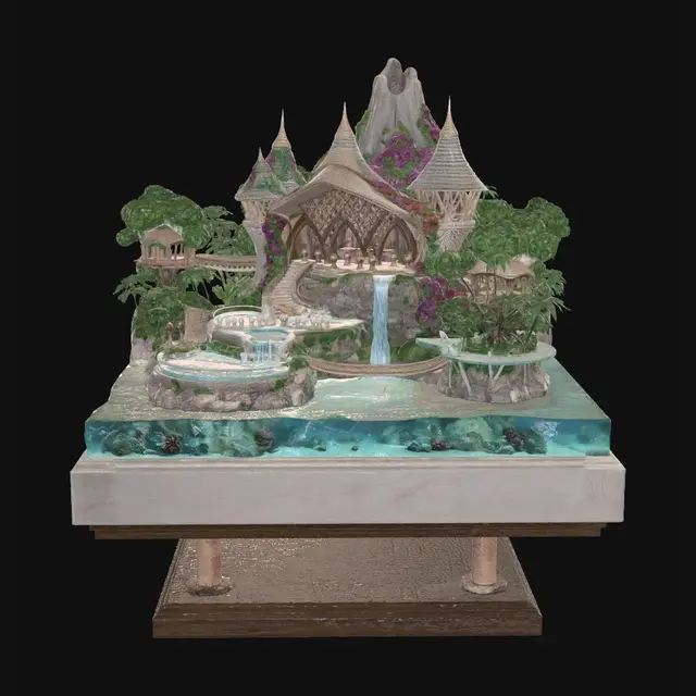 3D model for Castle of Cascading Falls