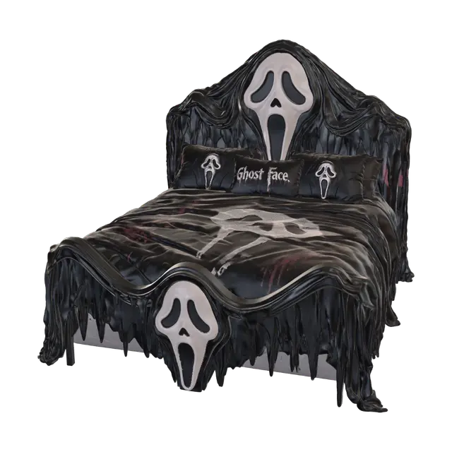 ghost face bed - Masked 3D model, vytvořený pomocí AI
