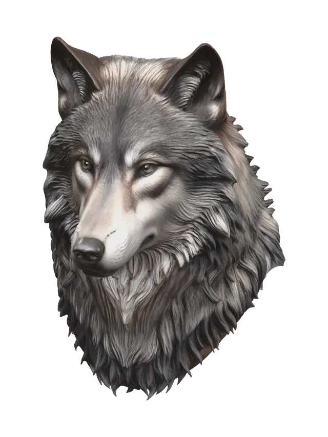 3D model for Stylized Wolf Head