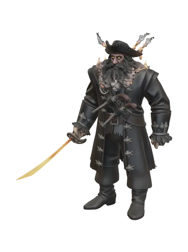3D model for Weathered Blackbeard