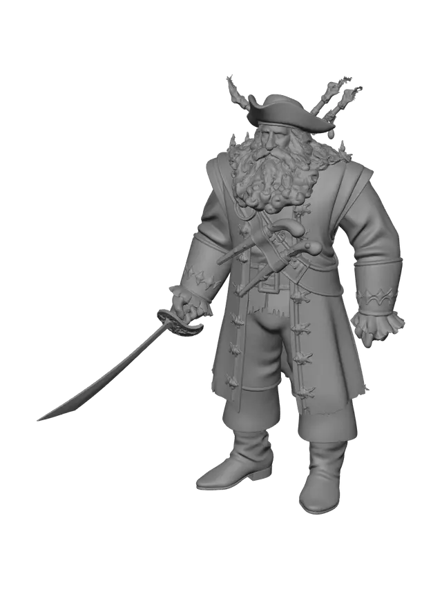 3D model for Weathered Blackbeard