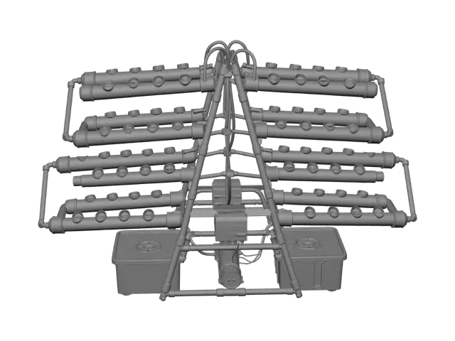 3D model for Vertical hydroponic grow rack