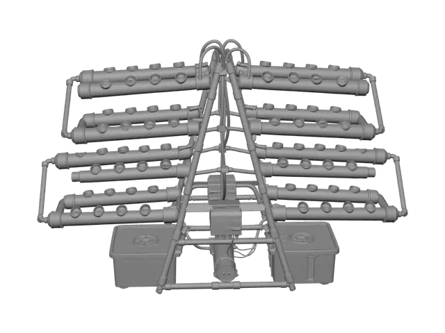 3D model for Vertical hydroponic grow rack