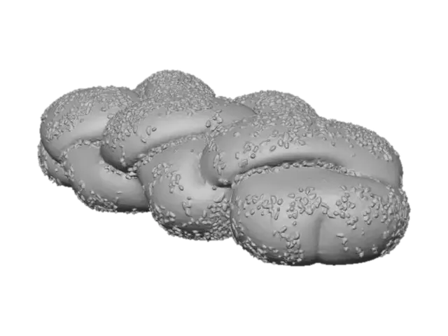 3D model for Challah Bread With Seseme