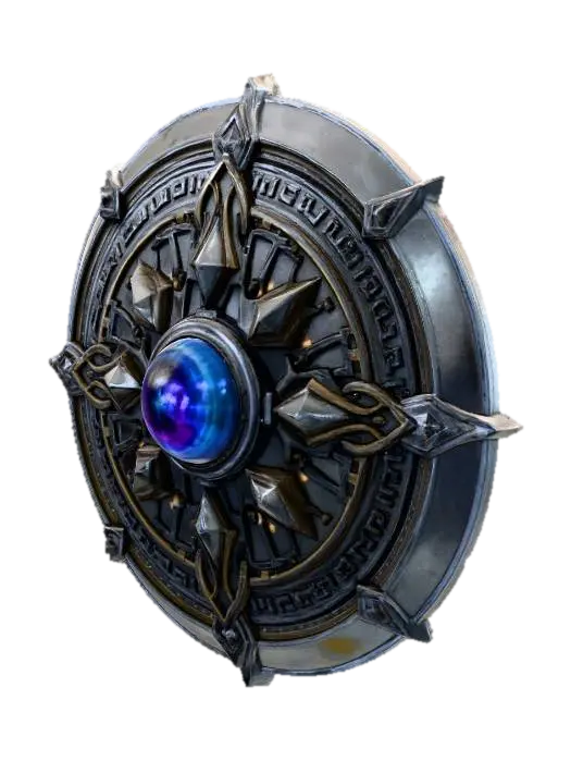 3D-модель Magical Rounded Shield, сгенерированная ИИ