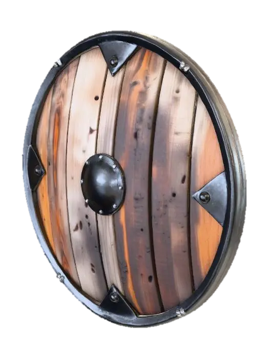 Wooden Shield - Handcrafted 3D model, vytvořený pomocí AI