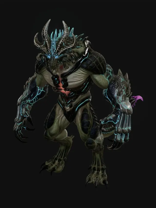 3D model for Alien reptoid biomech Monster