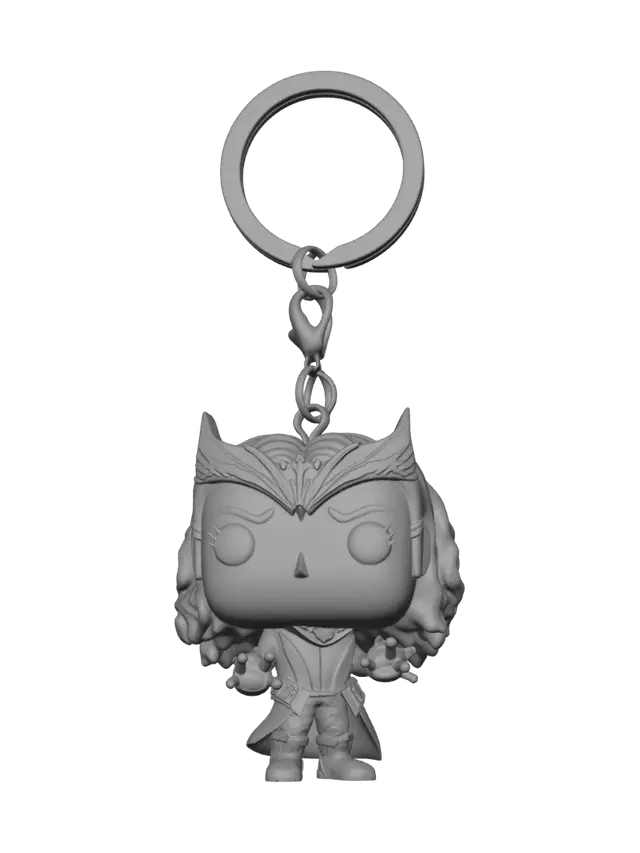 3D model for Scarlet Witch Funko Pop Keychain