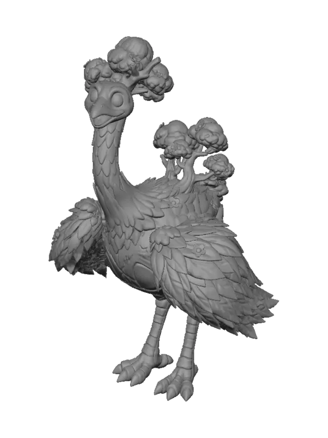 3D model for Forest Plume Ostrich