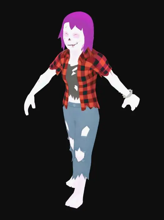 3D model for Ragged Plaid Zombie