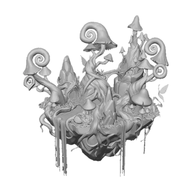 3D model for Neon Mycelium Forest