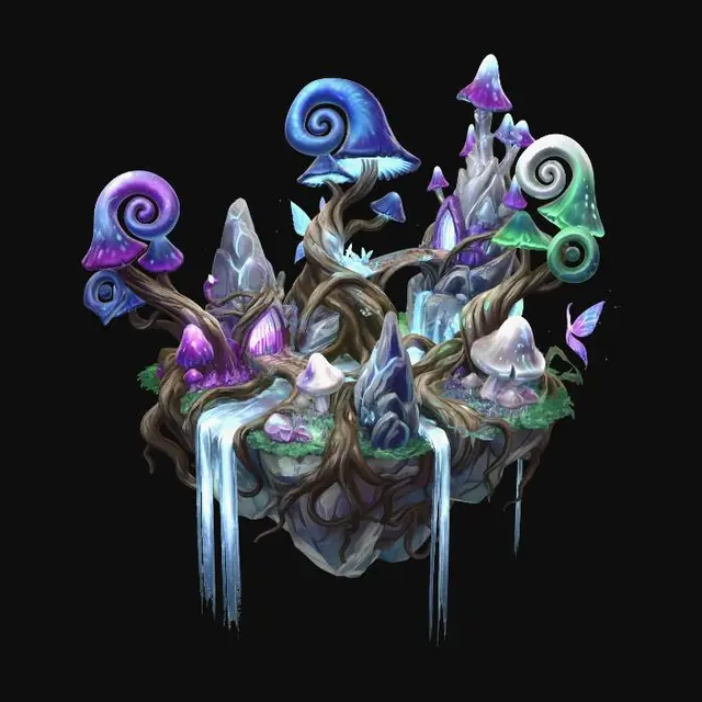 3D model for Neon Mycelium Forest