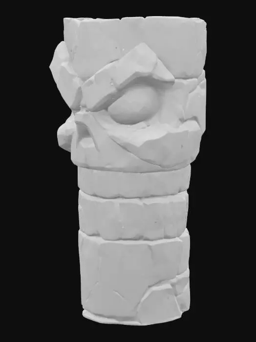 3D model for Stone Warrior Totem
