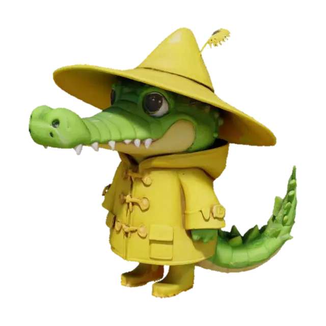 Modello 3D Crocodile Explorer, generato dall’IA