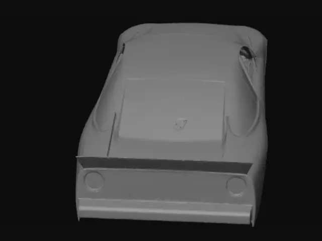 3D model for Blue Canels race car on the track