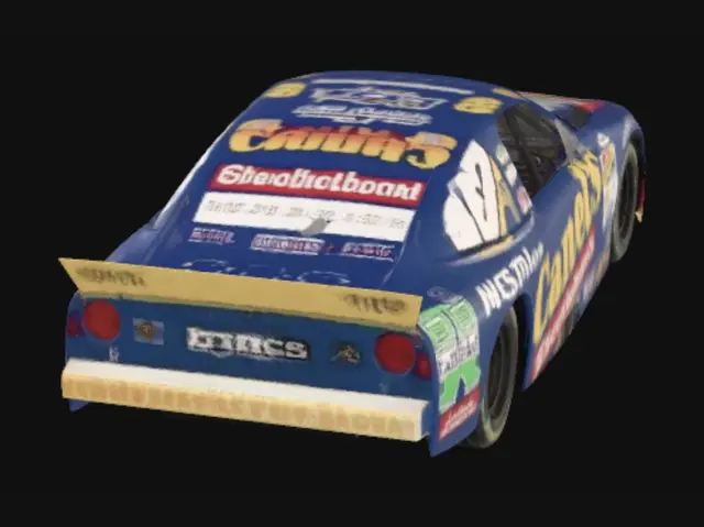 3D model for Blue Canels race car on the track