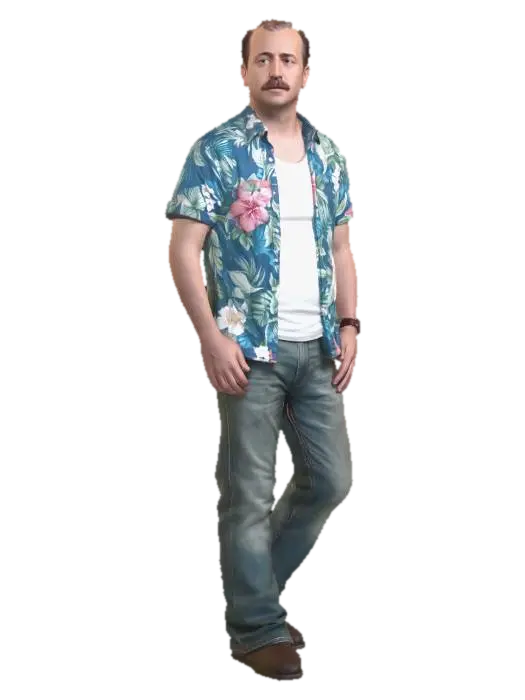 Floral Island Casual - Vacation 3D model, vytvořený pomocí AI