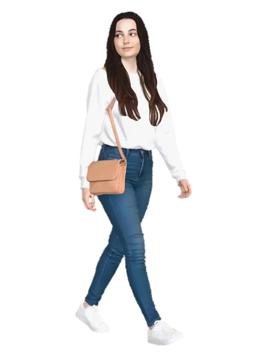 Casual Street Style - Attire 3D model, vytvořený pomocí AI